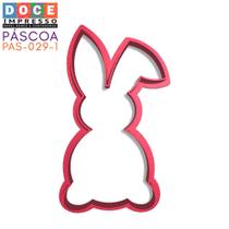 Cortador de Biscoito Páscoa Coelho em Pé com Orelha Dobrada 1pc Doce Impresso Cortador de Biscoito Páscoa Coelho em Pé com Orelha Dobrada 1pc Doce Impresso