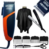 Cortador de cabelo barba 10w potente e capa e navalhete kit