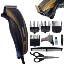 Cortador de cabelo barba e corpo 9 acessorios portatil 10w - Mallory