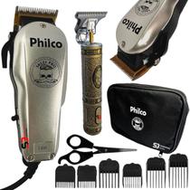 Cortador de cabelo e barba pro 14w e aparador kit barbeiro - Philco