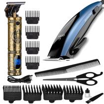 Cortador De Cabelo Gama Italy Profissional 9 Acessorios Magnetic 7w Master Máquina De Acabamento Aparador Titanium Led