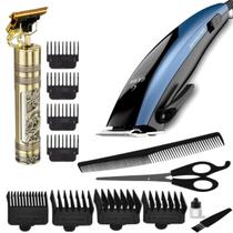 Cortador De Cabelo Gama Italy Profissional 9 Acessorios Magnetic 7w Master Máquina de Acabamento Aparador Titanium