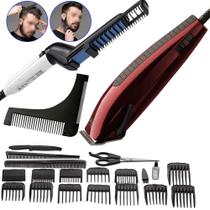 Cortador De Cabelo Gama Italy Profissional Maquina Cortar 21 Acessórios 586 Escova Alisadora Barba Pente