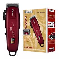 Cortador de cabelo Kemei KM-2600 bordô 100/220V