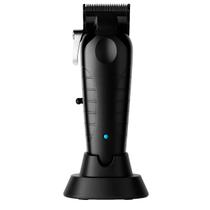 Cortador de Cabelo Máquina Profissional Sem Fio com Lâmina Silenciosa 8 Pentes Regulável Base Carregadora