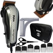 Cortador de cabelo philco profissional 14w e pente pra barba