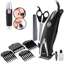 Cortador De Cabelo Philco Profissional 18w 9 Acessorios Alavanca Regulagem Cr12 Maquina Aparador Pelos Nariz