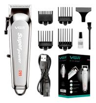 Cortador De Cabelo Profissional Vgr Oiv-060 4 Pentes
