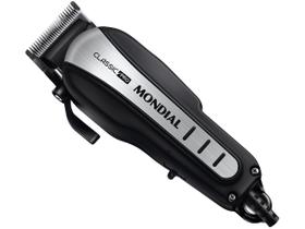 Cortador de Cabelos Classic Pro Mondial Preto e Inox CR-03 Cortador de Cabelos Classic Pro Mondial Preto e Inox CR-03