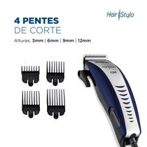 Cortador De Cabelos Hair Stylo Cr7, Mondial, Azul/Prata, 10W, 220V - Cr-07