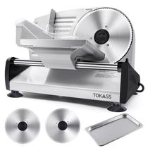 Cortador de carne TOKASS 200W Electric Deli com 2 lâminas de 7,5" Cortador de carne TOKASS 200W Electric Deli com 2 lâminas de 7,5"