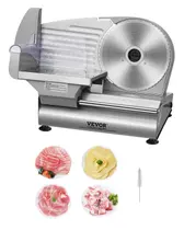 Cortador de carne VEVOR 180W Electric Deli Food Slicer Lâmina de 7,5 polegadas Cortador de carne VEVOR 180W Electric Deli Food Slicer Lâmina de 7,5 polegadas