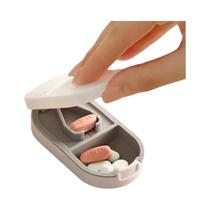 Cortador De Comprimidos Ajustável Em Aço Inoxidável Com Caixa De Armazenamento, Triturador E Divisor