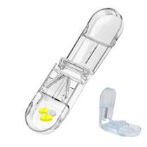 Cortador De Comprimidos Com Armazenamento e Lâmina Prático