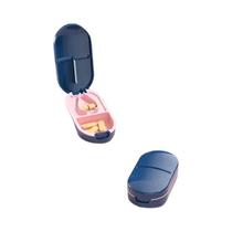 Cortador De Comprimidos De Aço Inoxidável Em Tamanho Viagem Para Comprimidos Pequenos Ou Grandes