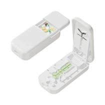 Cortador De Comprimidos Mini Portátil Com Caixa De Armazenamento Invisível 2 Em 1 Triturador De