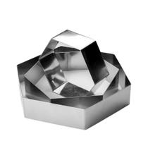 Cortador de confeiteiro molde Hexagonal 14,7x13cm aço inox - Cromus