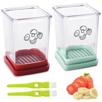 Cortador de copos ERHIRY Cortador de banana e morango em aço inoxidável Cortador de copos ERHIRY Cortador de banana e morango em aço inoxidável