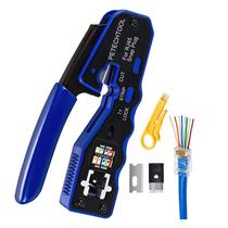 Cortador de crimpagem RJ45 Pass Through Crimper para Cat6a Cat6 Cat5 Cat5e