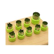 Cortador de Frutas Massas e Vegetais 9 Peças Formatos Divertidos Cortador de Frutas Massas e Vegetais 9 Peças Formatos Divertidos