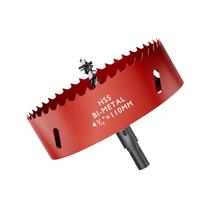 Cortador de furos Fivelake 110 mm M42 HSS com haste triangular bimetálica