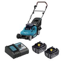 Cortador de Grama 18+18V DLM382Z 36V + Carregador Rápido DC18RC Bivolt + 2 Baterias 18V 5.0Ah BL1850B - Makita