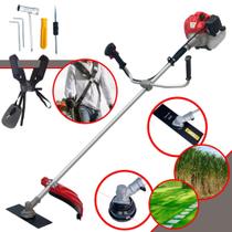 Cortador de Grama À Gasolina Anmax CG430P-TB 43cc 2HP de Potência 9.000rpm Motor 2T Roçadeira Profissional Lateral de Alta Performance Com Carretel de Nylon e Lâmina 2 Pontas