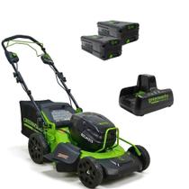 Cortador de Grama Brushless 82V com 2 Baterias 4,0Ah + Carregador Duplo GREENWORKS