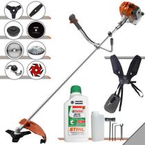 Cortador de Grama Completa À Gasolina Tekna RL430ACNTK 43cc 1,7HP Alta Performance Com Carretel Nylon + Kit 7 Opções de Corte + ÓLEO STIHL 2 Tempos