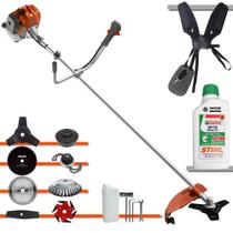 Cortador de Grama Completa À Gasolina Tekna RL520ACG2 52cc 2HP Alta Performance Com Carretel Nylon + Kit 7 Opções de Corte + ÓLEO STIHL 2 Tempos