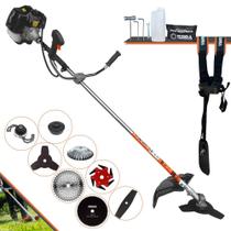 Cortador de Grama Lateral Terra GRH430 43cc 1,7HP Completa Com Carretel e Lâmina 3 Pontas + EXTRA Lâmina Facão, Lâmina 6 Pontas, Lâmina 40 Dentes de Vídea, Lâmina 80 Dentes, Trimmer e Escova de Aço