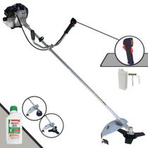 Cortador de Grama Lateral Toyama TBC43H À Gasolina 43cc 1,7HP de Potência 12.000rpm Roçadeira Completa Para Todos os Tipos de Trabalho Com Lâmina 3 Pontas + Carretel de Nylon + ÓLEO STIHL 2 Tempos