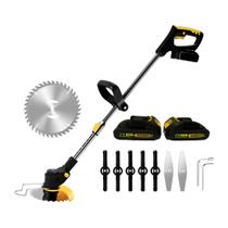Cortador De Grama Roçadeira Elétrica Aparador 2 Baterias 21v Cortador De Grama Roçadeira Elétrica Aparador 2 Baterias 21v