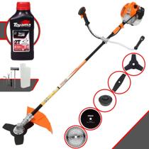 Cortador de Grama Vulcan VR520H À Gasolina 52cc 2,5HP 10.000rpm Roçadeira Lateral Completa Com 5 Opções de Cortes Faca 2 Pontas, 3 Pontas, 40 Dentes Vídea, 80 Dentes e Carretel Nylon + ÓLEO TOYAMA 2T Cortador de Grama Vulcan VR520H À Gasolina 52cc 2,5HP 10.000rpm Roçadeira Lateral Completa Com 5 Opções de Cortes Faca 2 Pontas, 3 Pontas, 40 Dentes Vídea, 80 Dentes e Carretel Nylon + ÓLEO TOYAMA 2T