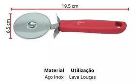 Cortador de Inox para Pizza Cabo de Plastico 19cm - UCO182