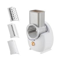 Cortador De Legumes Elétrico Multifuncional ABS Ralador Rotativo Para Batata Cenoura Cozinha