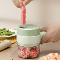 Cortador De Legumes Elétrico Portátil Triturador Martelo USB Aço Inox Cozinha Culinaria Cortador De Legumes Elétrico Portátil Triturador Martelo USB Aço Inox Cozinha Culinaria
