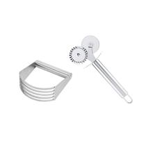 Cortador de Massa Pastry Blender e Carretilha Dupla Inox 2un Cortador de Massa Pastry Blender e Carretilha Dupla Inox 2un