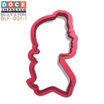 Cortador de Pasta Americana Silhueta Princesa Bela e a Fera 1pc DOCE IMPRESSO Cortador de Pasta Americana Silhueta Princesa Bela e a Fera 1pc DOCE IMPRESSO