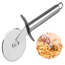 Cortador de Pizza Inox 19 cm Roda Giratória Cozinha Cabo Ergonomico