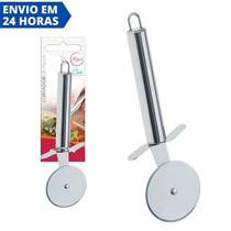 Cortador De Pizza Inox 20Cm Prático para Massas Profissional