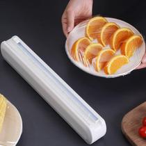 Cortador De Plástico Filme PVC Suporte Ajustável Dispensor Plástico Filme Descartável Selador Comida Cozinha