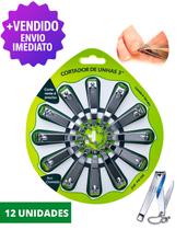 Cortador de Unha Pequeno 5Cm Profissional Aço Inox Kit 12 Peças Prático e Resistente P/ Pé e Mão Cortador de Unha Pequeno 5Cm Profissional Aço Inox Kit 12 Peças Prático e Resistente P/ Pé e Mão