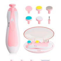 Cortador de Unhas Elétrico para Bebê Kit com Estojos Coloridos