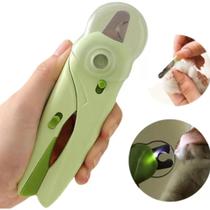 Cortador De Unhas Para Pets Cães E Gatos Alicate Com Lixa Embutida e Luz Led LA-L008