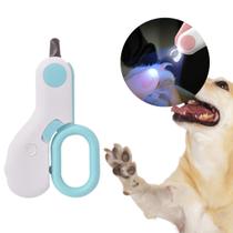 Cortador de Unhas PET Seguro Premium Alicate Gatos Cães e Pequenos Animais com Luz - Fácil Manuseio Não corta Ligamentos com Led