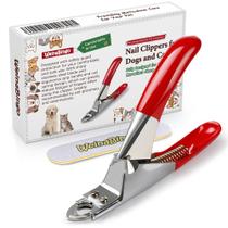 Cortador de unhas WeinaBingo Dog Cat Pets com lixa de unhas em aço inoxidável Cortador de unhas WeinaBingo Dog Cat Pets com lixa de unhas em aço inoxidável