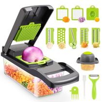 Cortador de Vegetais Multi-Function, Fatiador de Frutas, Batata Shred, Cebola Dice, Cenoura Plaina, Acessórios de Cozinh - CORTADOR 14 PCS