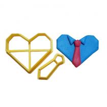 Cortador Dia dos Pais - Coração Com Gravata 5,5cm