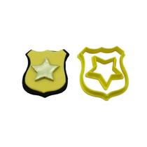 Cortador Distintivo da Policia / Xerife 5,5cm - Cia do Molde